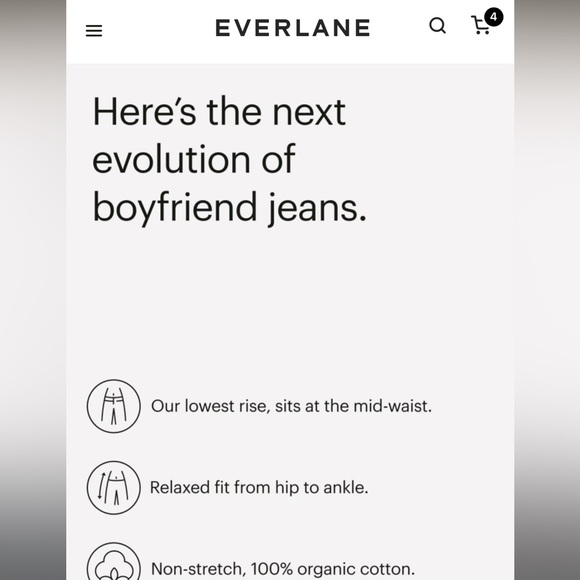 NWT Everlane Jeans The Relaxed Straight Fit Organic cotton Size 29 - Picture 12 of 16